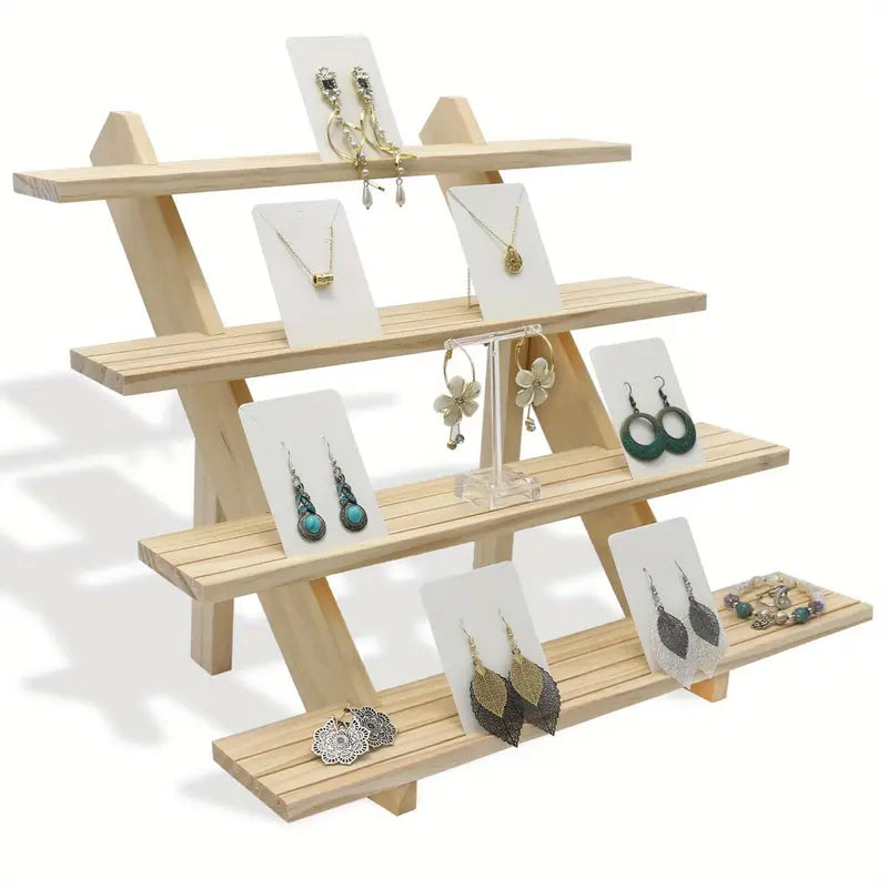 Add a touch of elegance with this handcrafted wooden riser shelf by TM