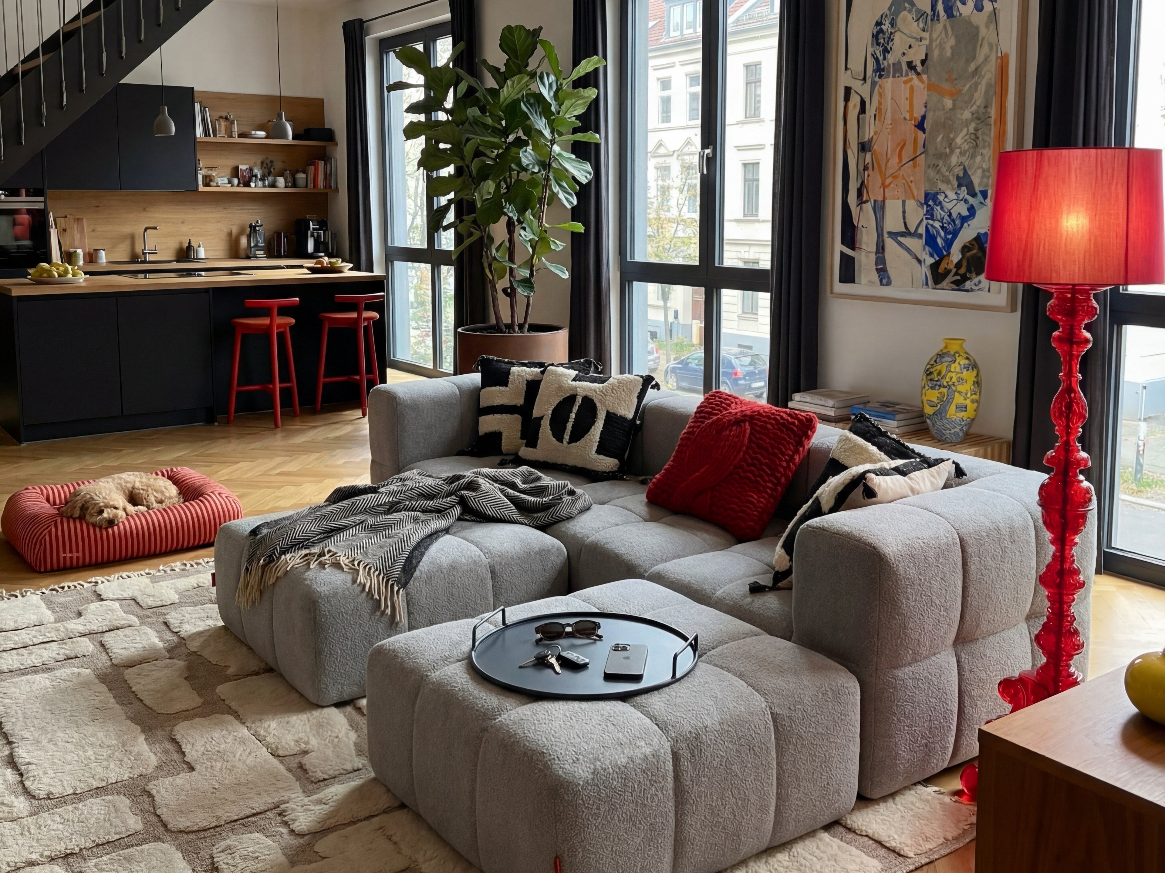 3 Teiliges Modulares Sofa – Grau by Eeazi