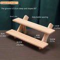 Add a touch of elegance with this handcrafted wooden riser shelf by TM