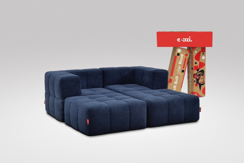 4 Teiliges Modulares Sofa – Blau by Eeazi