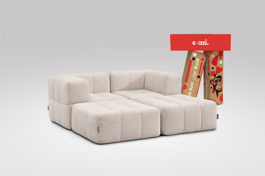 4 Teiliges Modulares Sofa – Beige by Eeazi