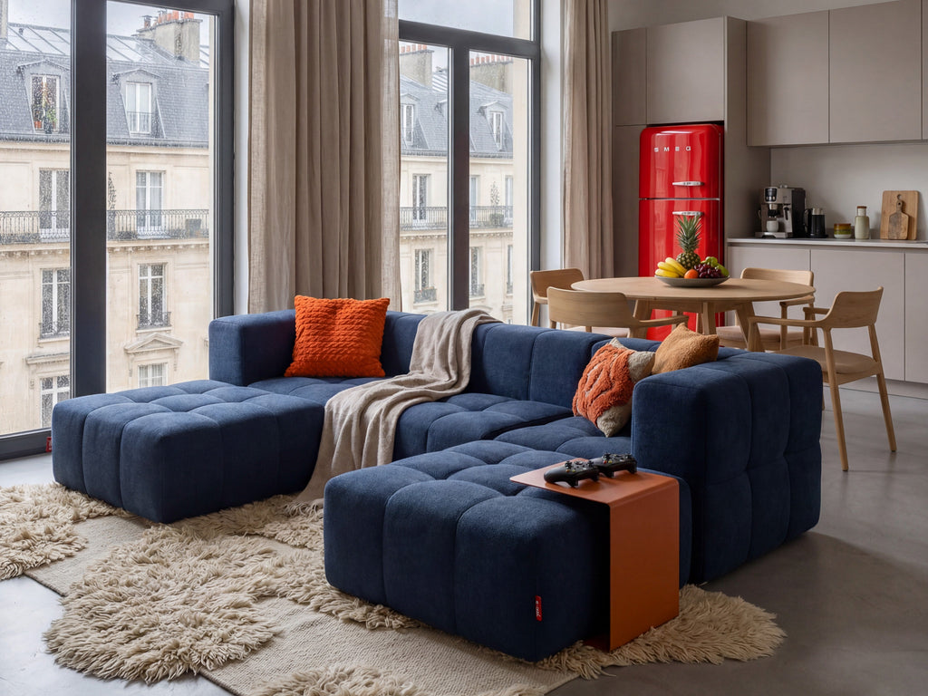 6 Teiliges Modulares Sofa – Blau by Eeazi