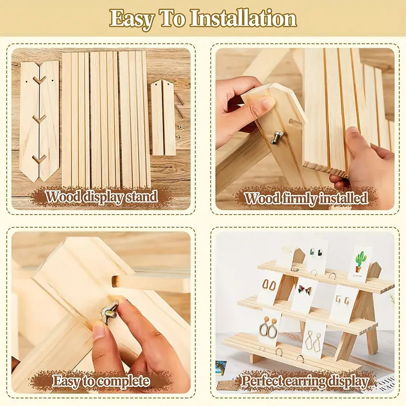 Add a touch of elegance with this handcrafted wooden riser shelf by TM