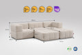 5 Teiliges Modulares Sofa – Beige by Eeazi