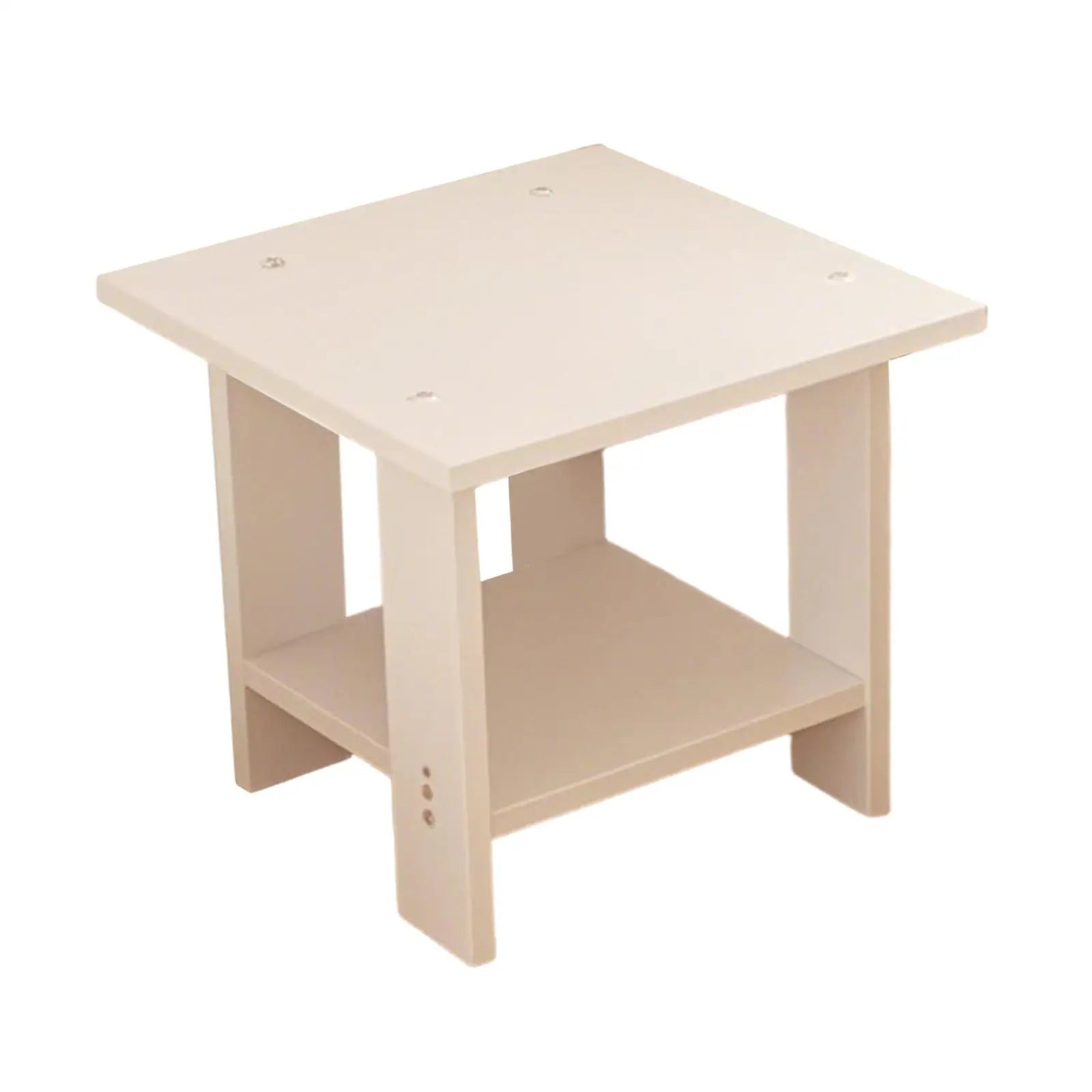 Wooden Double Layers Bedside Table Simple Solid Nightstands Night Table For Table Sofa Side Table Home Living Room Bedroom Furni by HARMONYA STORE