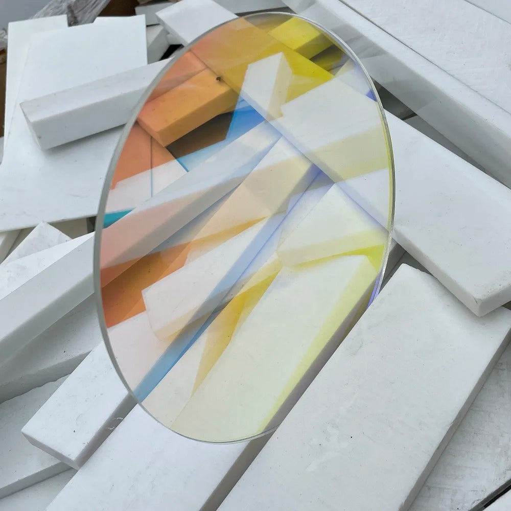Square Shape Laser Plexiglass Rainbow Board Acrylic (PMMA) Iridescent/Radiant Circle,Oргстекло For DIY Advertising/Home Decorate by HARMONYA STORE