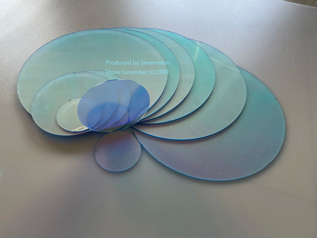 Square Shape Laser Plexiglass Rainbow Board Acrylic (PMMA) Iridescent/Radiant Circle,Oргстекло For DIY Advertising/Home Decorate by HARMONYA STORE