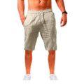 New Men's Cotton Linen Shorts Pants Male Summer Breathable Solid Color Linen Trousers Fitness Streetwear S-3XL by HARMONYA STORE