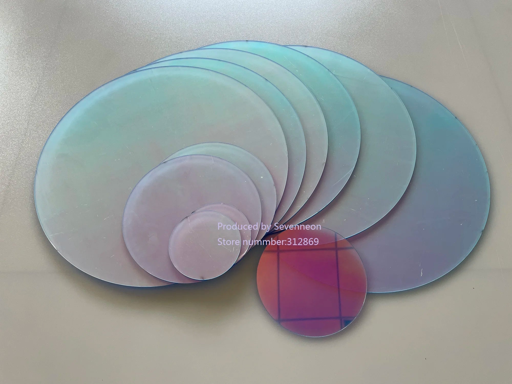 Square Shape Laser Plexiglass Rainbow Board Acrylic (PMMA) Iridescent/Radiant Circle,Oргстекло For DIY Advertising/Home Decorate by HARMONYA STORE