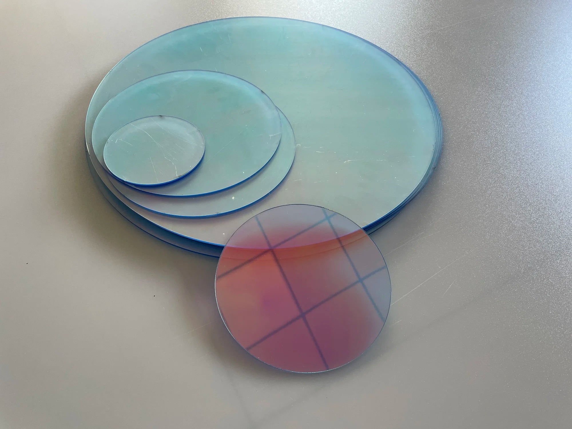 Square Shape Laser Plexiglass Rainbow Board Acrylic (PMMA) Iridescent/Radiant Circle,Oргстекло For DIY Advertising/Home Decorate by HARMONYA STORE