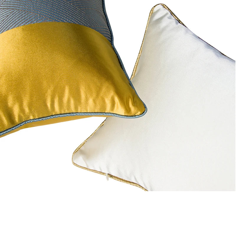 Gold Pillows Waist Cushion Case 30x50 Decorative Pillow Cover For Sofa Modern Luxury Elegant Art Throw Living Room Home Decorate by HARMONYA STORE