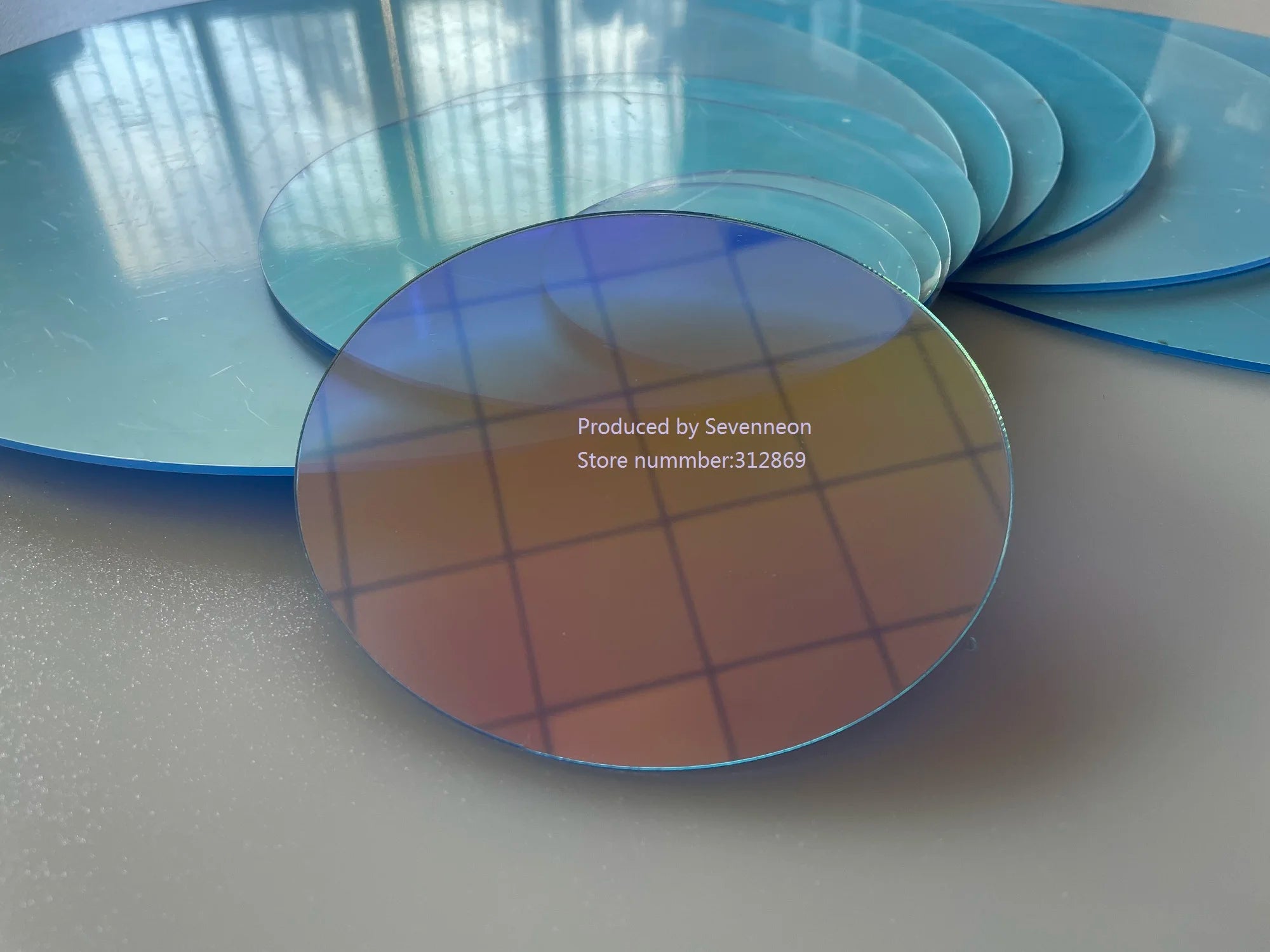 Square Shape Laser Plexiglass Rainbow Board Acrylic (PMMA) Iridescent/Radiant Circle,Oргстекло For DIY Advertising/Home Decorate by HARMONYA STORE