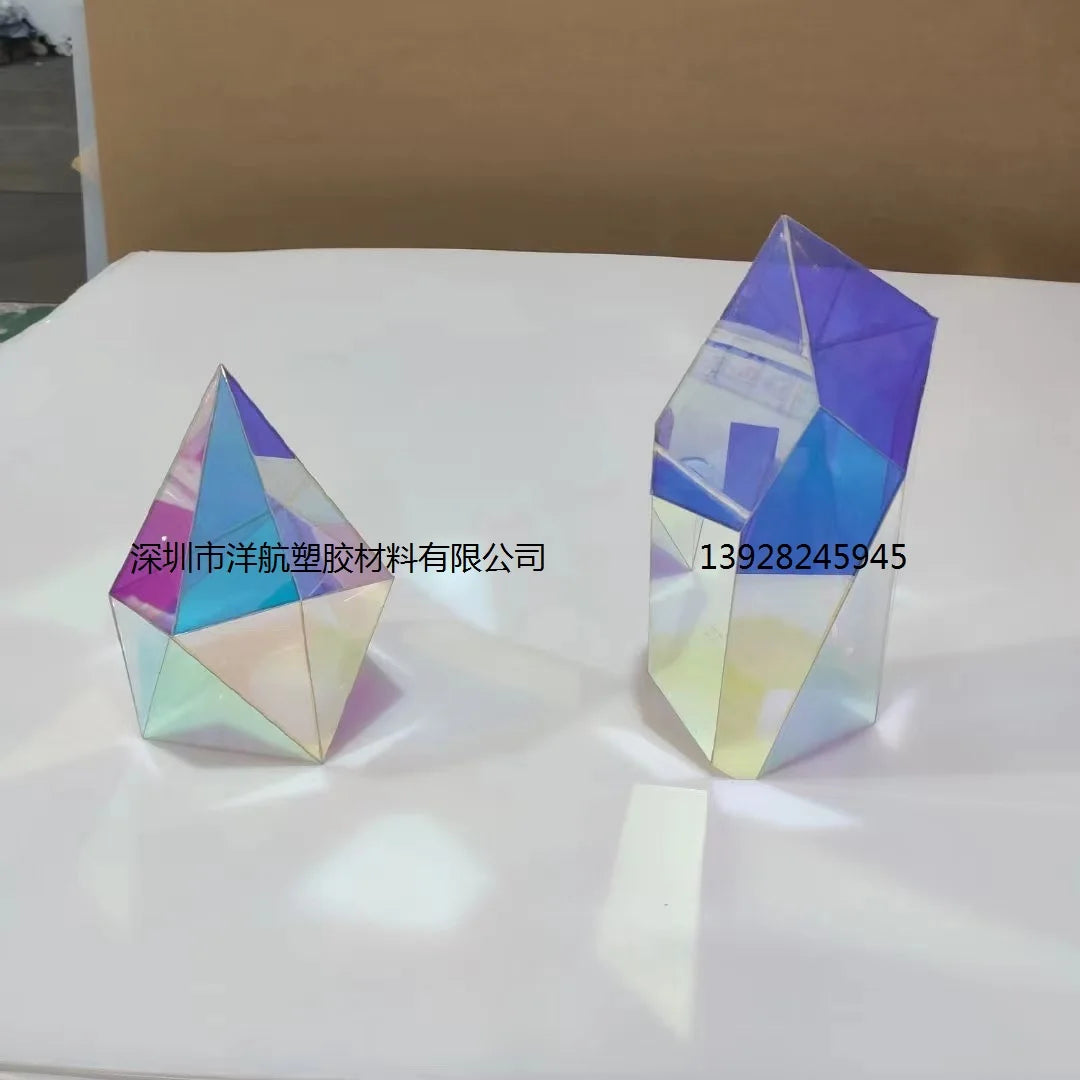 Square Shape Laser Plexiglass Rainbow Board Acrylic (PMMA) Iridescent/Radiant Circle,Oргстекло For DIY Advertising/Home Decorate by HARMONYA STORE
