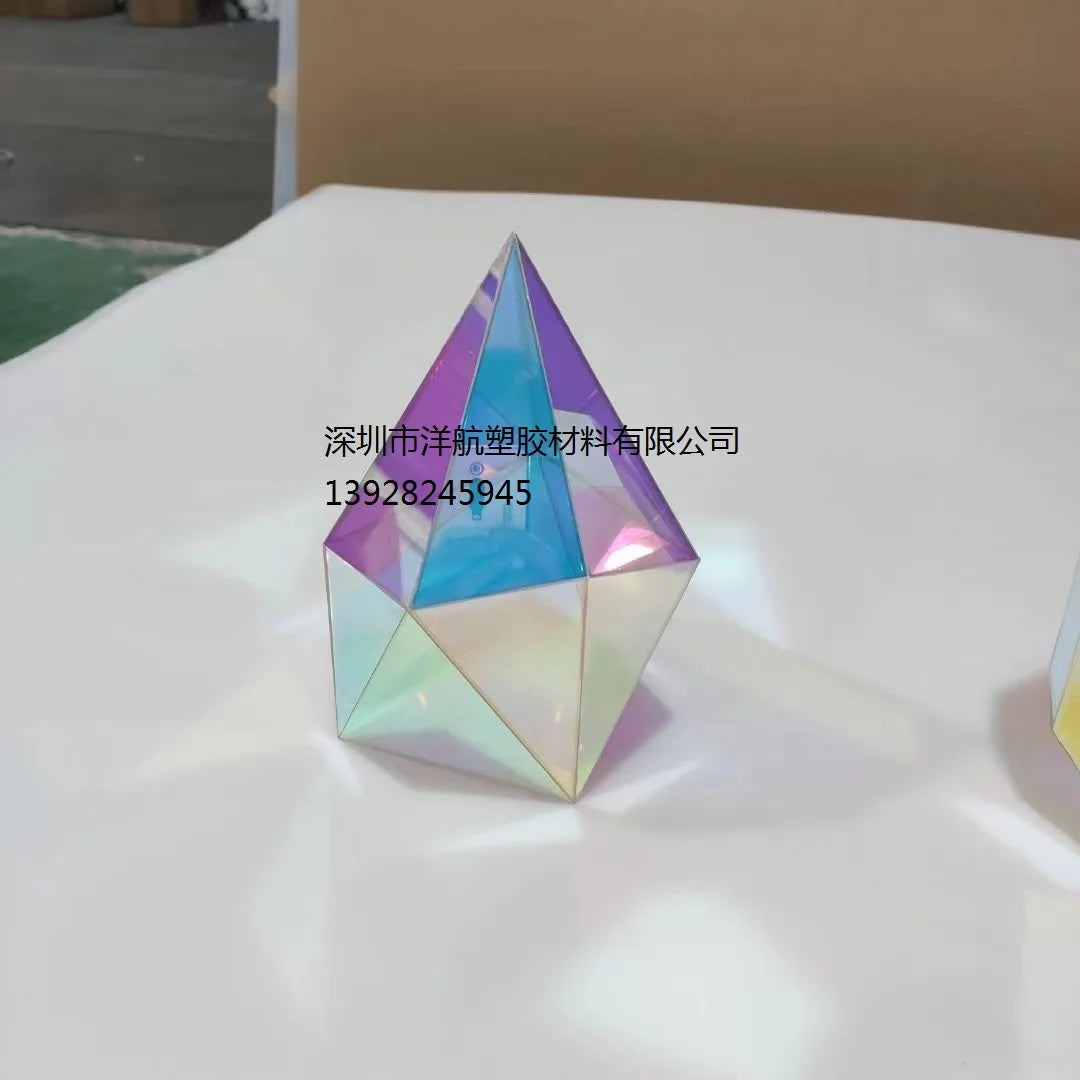 Square Shape Laser Plexiglass Rainbow Board Acrylic (PMMA) Iridescent/Radiant Circle,Oргстекло For DIY Advertising/Home Decorate by HARMONYA STORE
