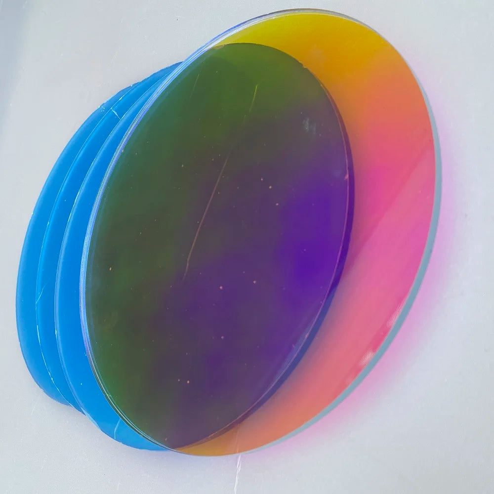 Square Shape Laser Plexiglass Rainbow Board Acrylic (PMMA) Iridescent/Radiant Circle,Oргстекло For DIY Advertising/Home Decorate by HARMONYA STORE