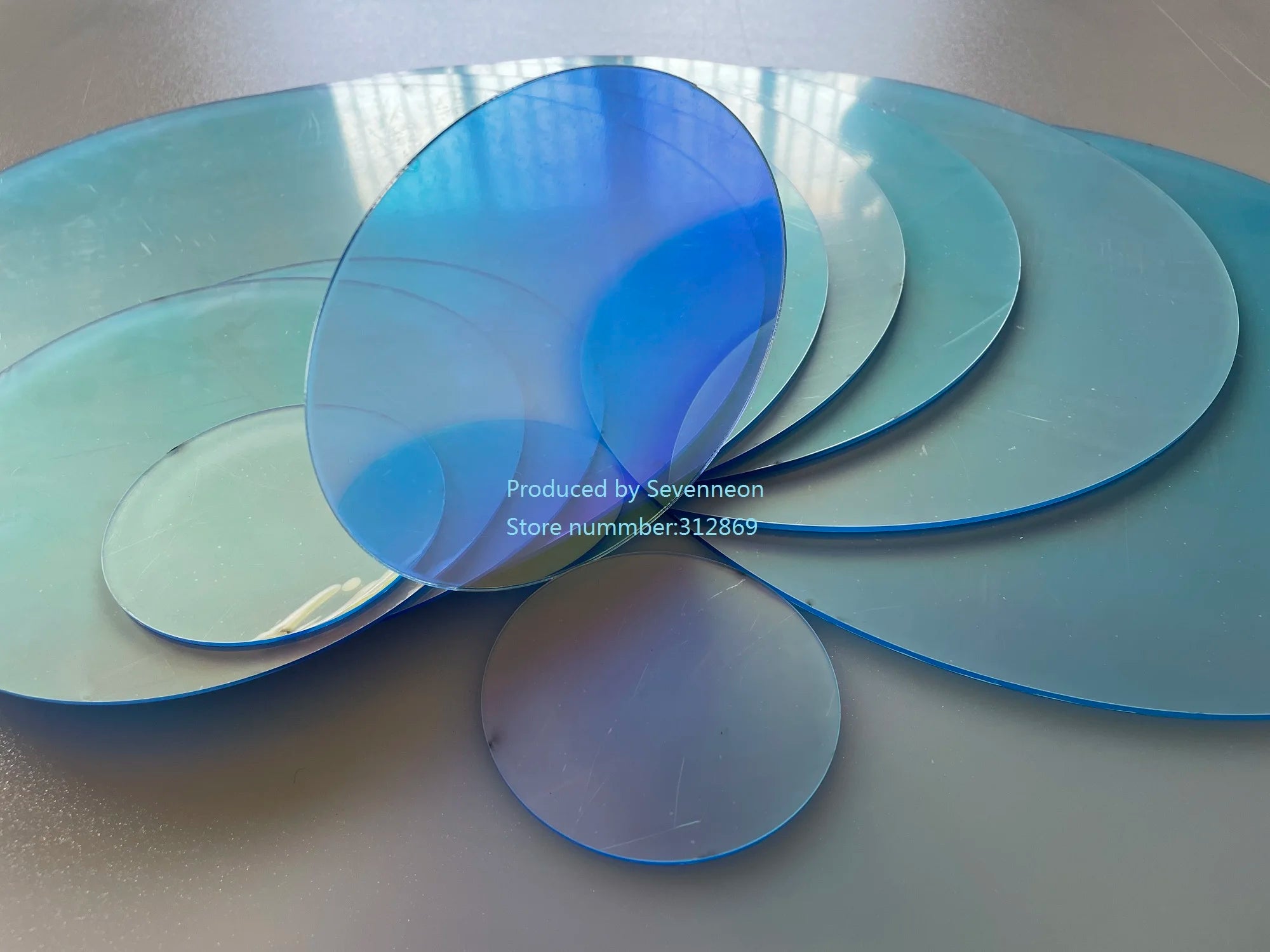 Square Shape Laser Plexiglass Rainbow Board Acrylic (PMMA) Iridescent/Radiant Circle,Oргстекло For DIY Advertising/Home Decorate by HARMONYA STORE