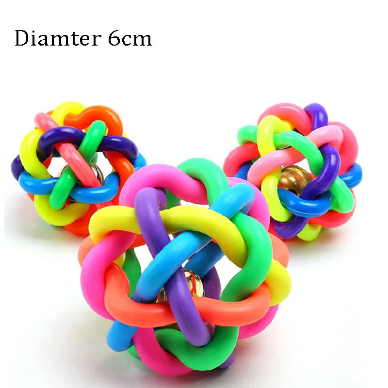 1pcs Diameter 6cm Squeaky Pet Dog Ball Toys for Small Dogs Rubber Chew Puppy Toy Dog Stuff Dogs Toys Pets brinquedo cachorro by HARMONYA STORE