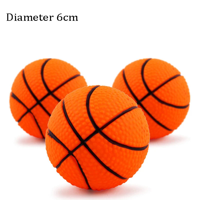 1pcs Diameter 6cm Squeaky Pet Dog Ball Toys for Small Dogs Rubber Chew Puppy Toy Dog Stuff Dogs Toys Pets brinquedo cachorro by HARMONYA STORE