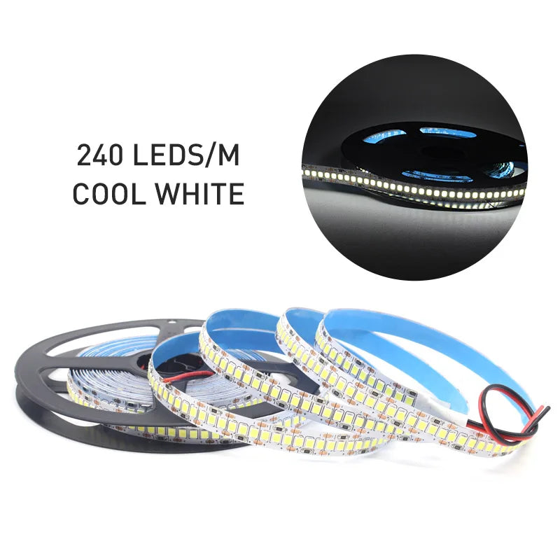 12V LED Strip SMD 2835 1M 2M 3M 4M 5M LED Stripe Tape Light 120LED/M 240LED/M Warm White Flexible Strip Ribbon Home Decor Light by HARMONYA STORE
