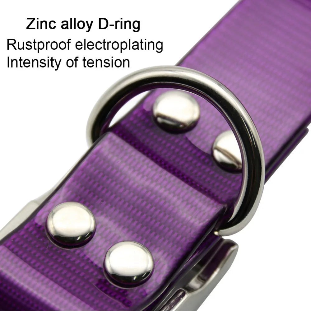 New Fashion Pet Dog Collar High Quality TPU + Nylon Waterproof Deodorant Resistant Dirt Easy Clean Collars 7 Colors Pet Supplies by HARMONYA STORE