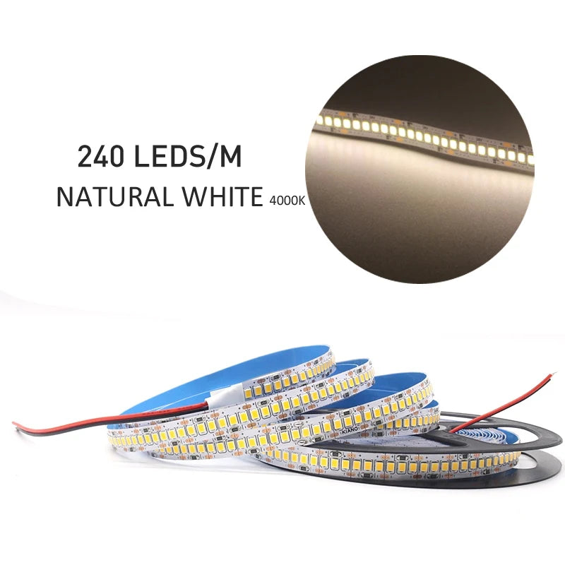 12V LED Strip SMD 2835 1M 2M 3M 4M 5M LED Stripe Tape Light 120LED/M 240LED/M Warm White Flexible Strip Ribbon Home Decor Light by HARMONYA STORE