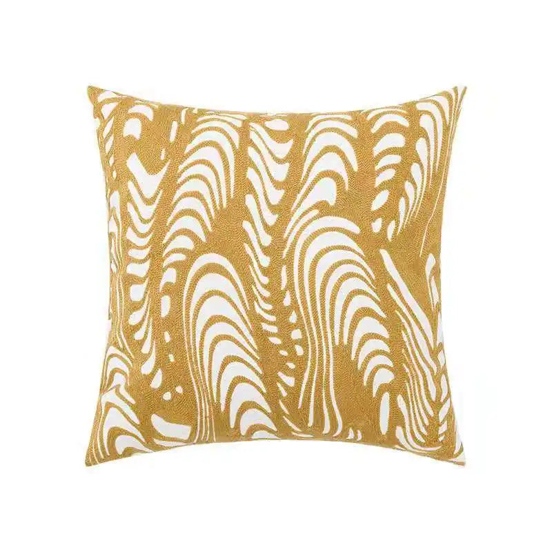 Home Decor Cushion Cover Daisy Floral Geometric 45x45cm/30x50cm Yellow Blue Embroidery Pillow Cover Soft Cozy for living room by HARMONYA STORE