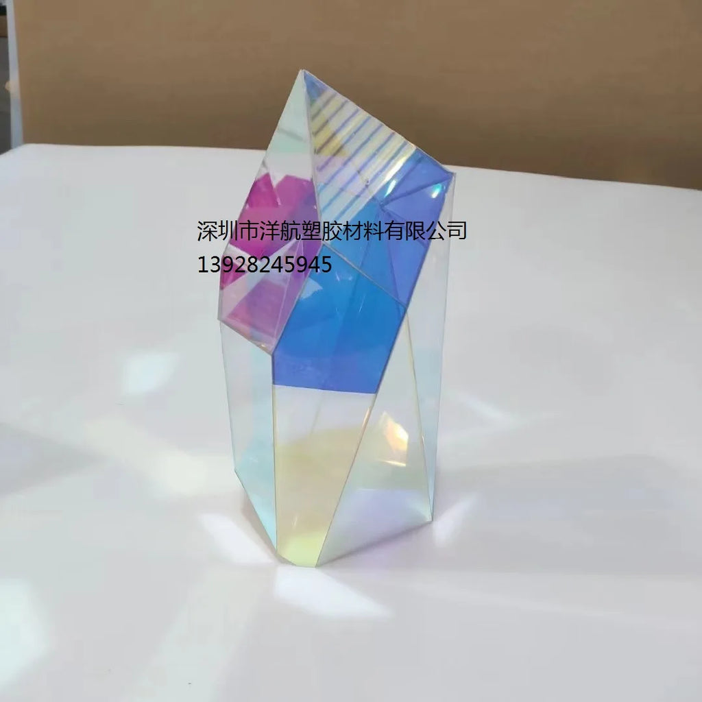 Square Shape Laser Plexiglass Rainbow Board Acrylic (PMMA) Iridescent/Radiant Circle,Oргстекло For DIY Advertising/Home Decorate by HARMONYA STORE