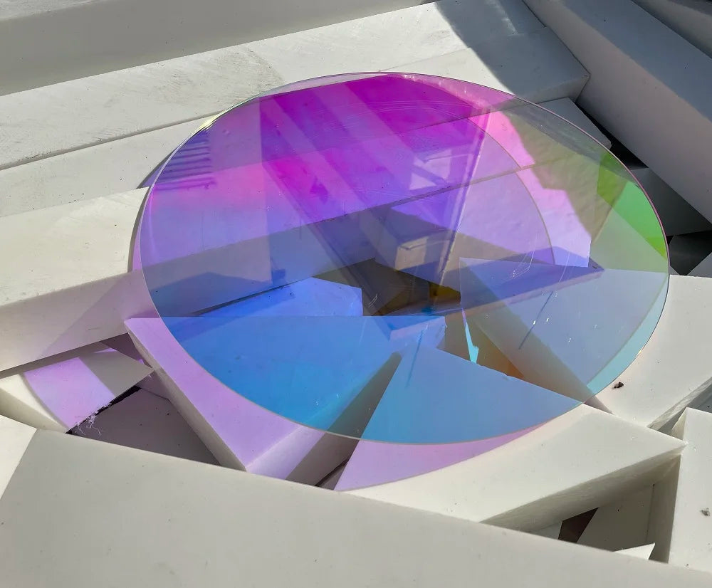 Square Shape Laser Plexiglass Rainbow Board Acrylic (PMMA) Iridescent/Radiant Circle,Oргстекло For DIY Advertising/Home Decorate by HARMONYA STORE