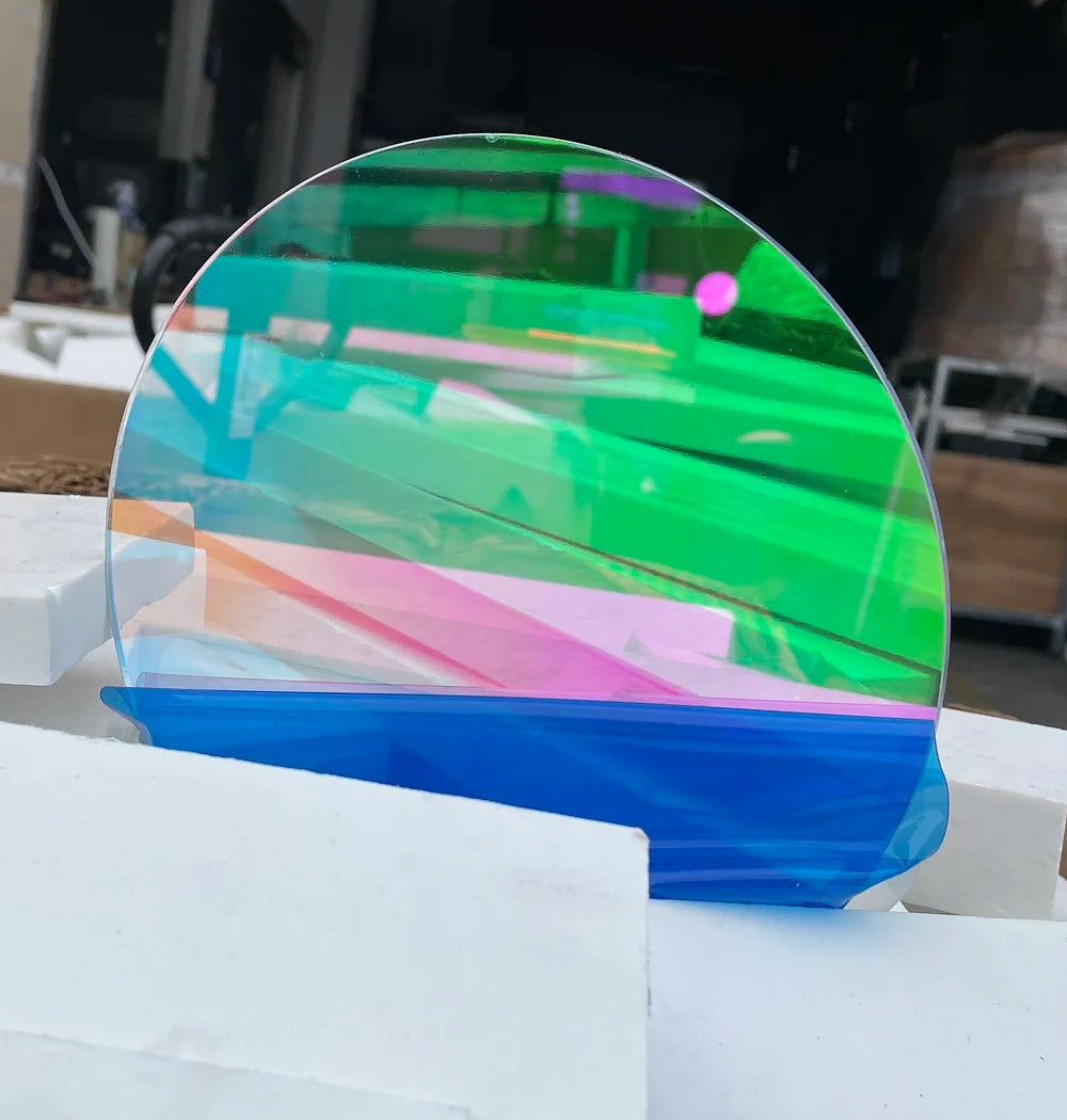 Square Shape Laser Plexiglass Rainbow Board Acrylic (PMMA) Iridescent/Radiant Circle,Oргстекло For DIY Advertising/Home Decorate by HARMONYA STORE