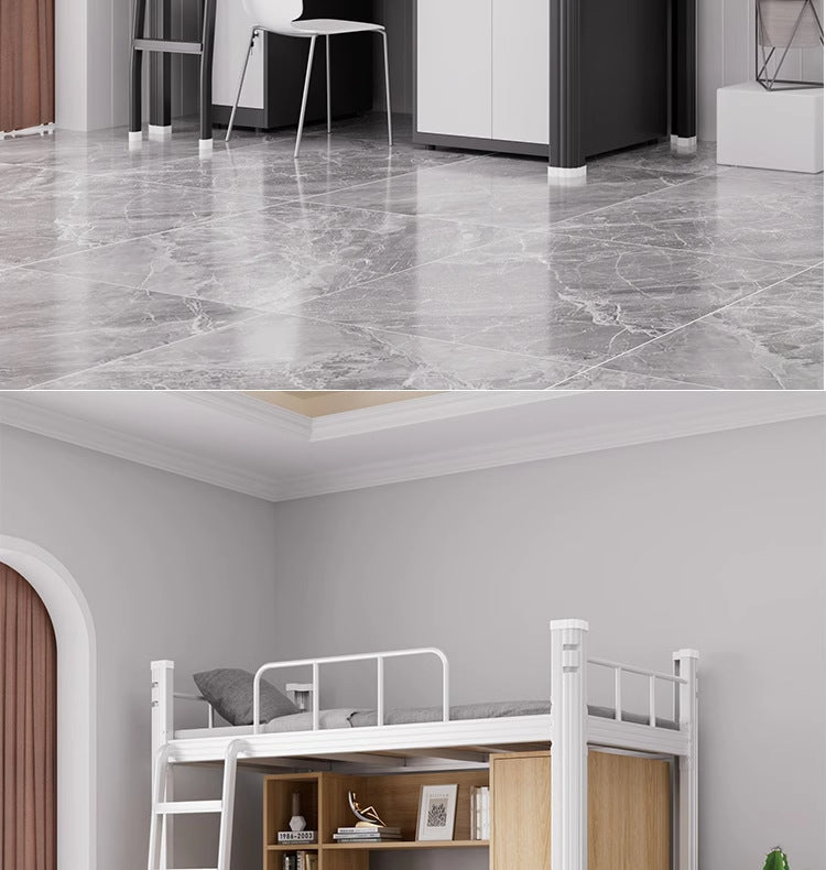 Upper Bed Lower Table Combined Bed College Dormitory Elevated Bed Small Apartment Household Wrought Iron Bed Apartment Bed by HARMONYA STORE