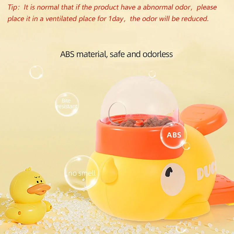 Little yellow duck pet leaking device pet interactive toys educational training device pet feeding device puppy leaking toys by HARMONYA STORE