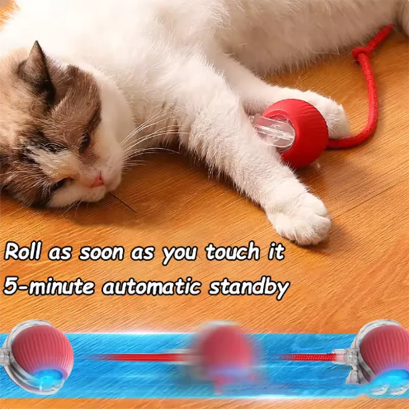 Intelligent interactive cat ball long-lasting and durable easy to clean intelligent obstacle avoidance pet dog toys by HARMONYA STORE
