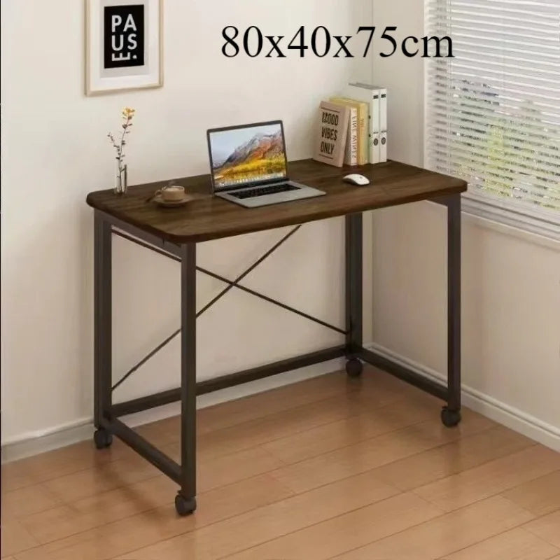 Folding computer desk desk removable table home student study table bedroom bedside table writing table desk by HARMONYA STORE