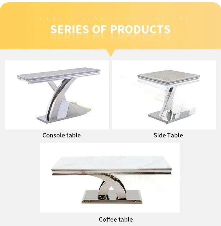 Modern Dining Table Set 6 Seater Marble Table Luxury Dining Tables Living Room, Furniture by HARMONYA STORE