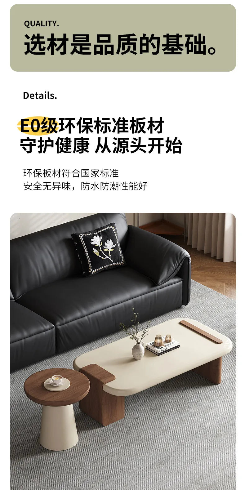 Modern Coffee Table Living Room Small Marble Side Table Glass Round Center Table Nordic Japandi Wabi Sabi Minimalist Furniture by HARMONYA STORE