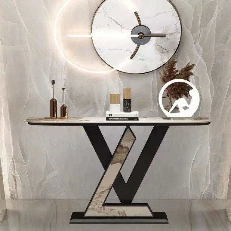 Beauty Minimalist Console Table Luxury Aesthetic Marble Simple Console Table Hallway Glamour Tisch Wohnzimer Home Furniture by HARMONYA STORE