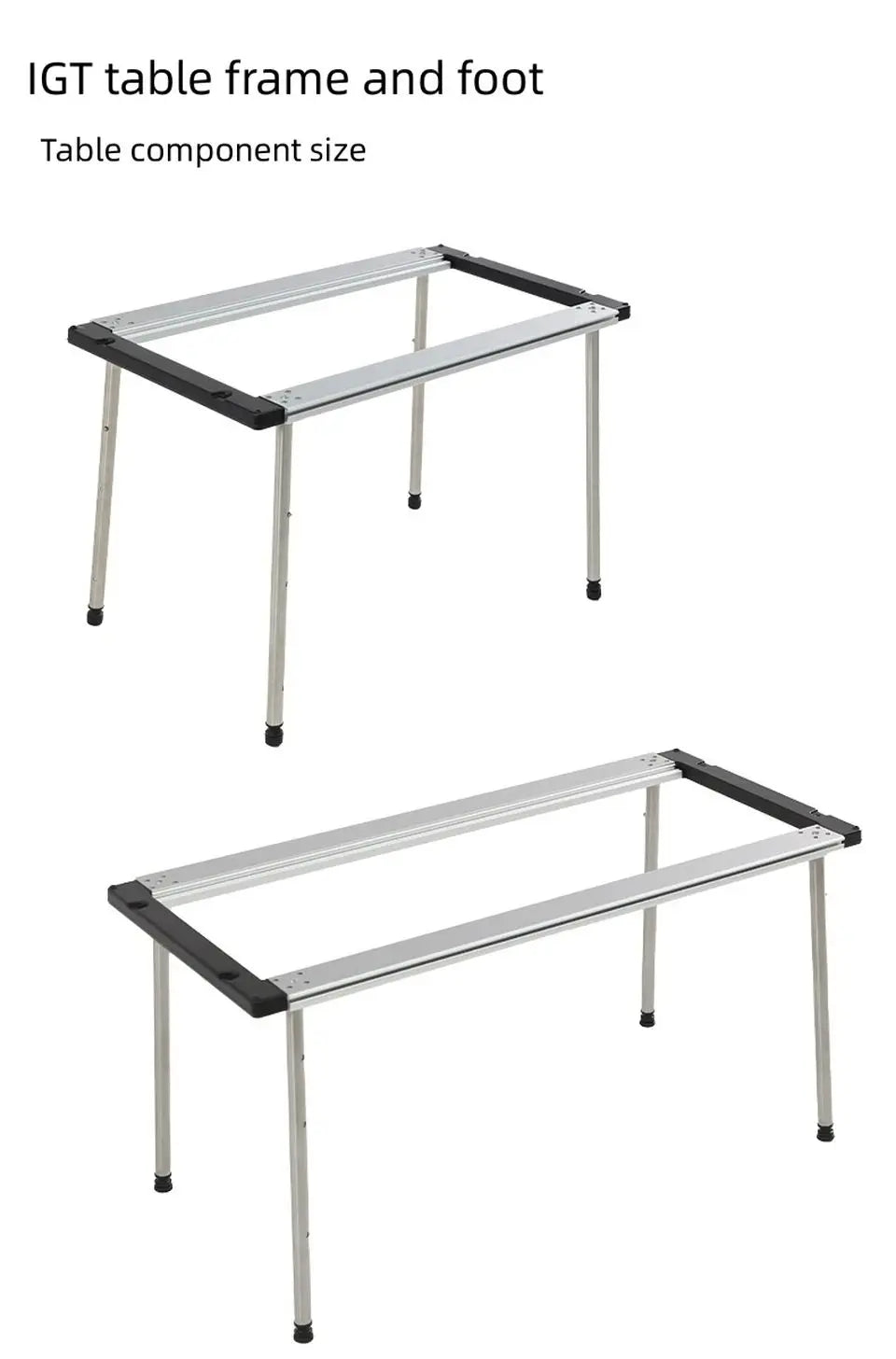 Outdoor Igt Frame Camping IGT 2/3 Unit Table Board IGT Free Combination Table Barbecue Aluminum Alloy IGT Table Accessories by HARMONYA STORE