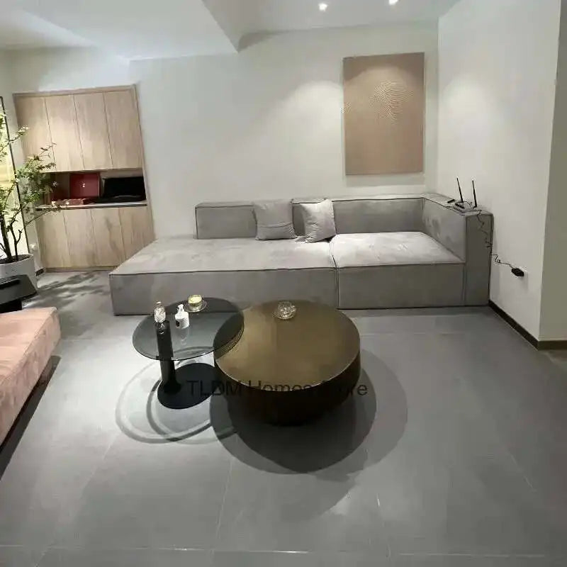 Designer Stainless Steel Coffee Tables European Luxury Round Tea Table Living Room Furniture Italian Tempered Glass Side Table by HARMONYA STORE