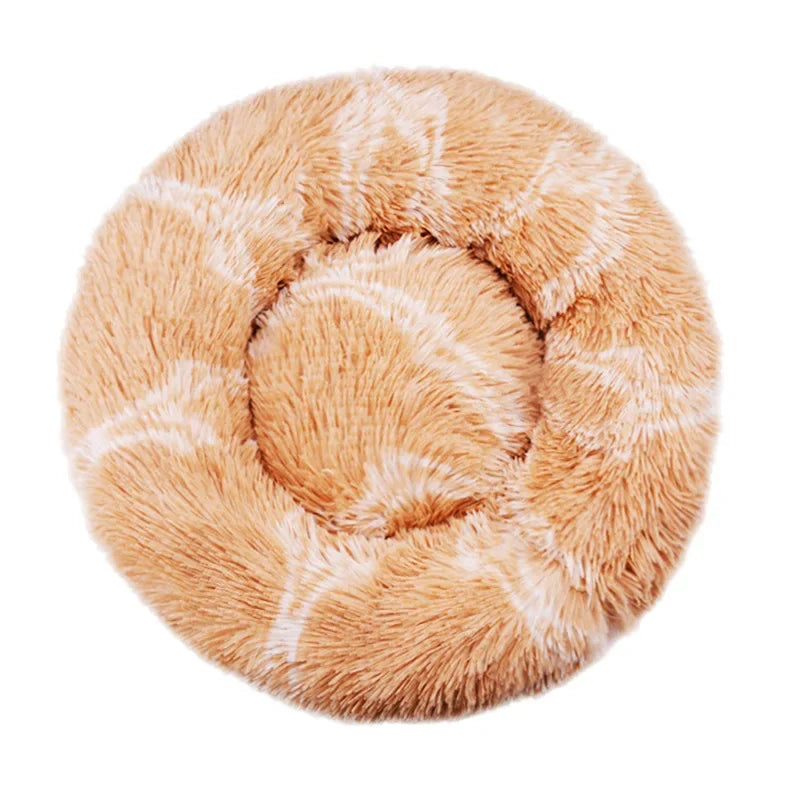 40-90cm 6 Sizes Round Pet Bed for Large Dog Bed Super Soft Cat Bed Plush Dog House for Medium Dog House Winter Warm Sleeping HARMONYA STORE
