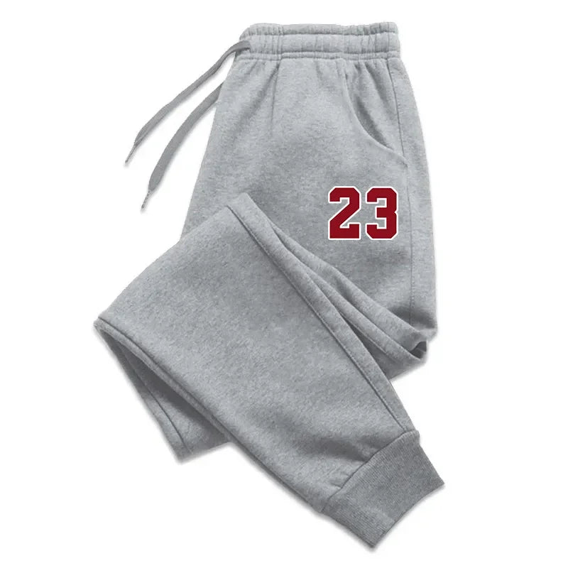Men's Luxury Print Fleece Sweatpants Warm Jogging Pants Multiple PacksMale Outdoor Trousers Straight Trouse New Autumn Winter by HARMONYA STORE
