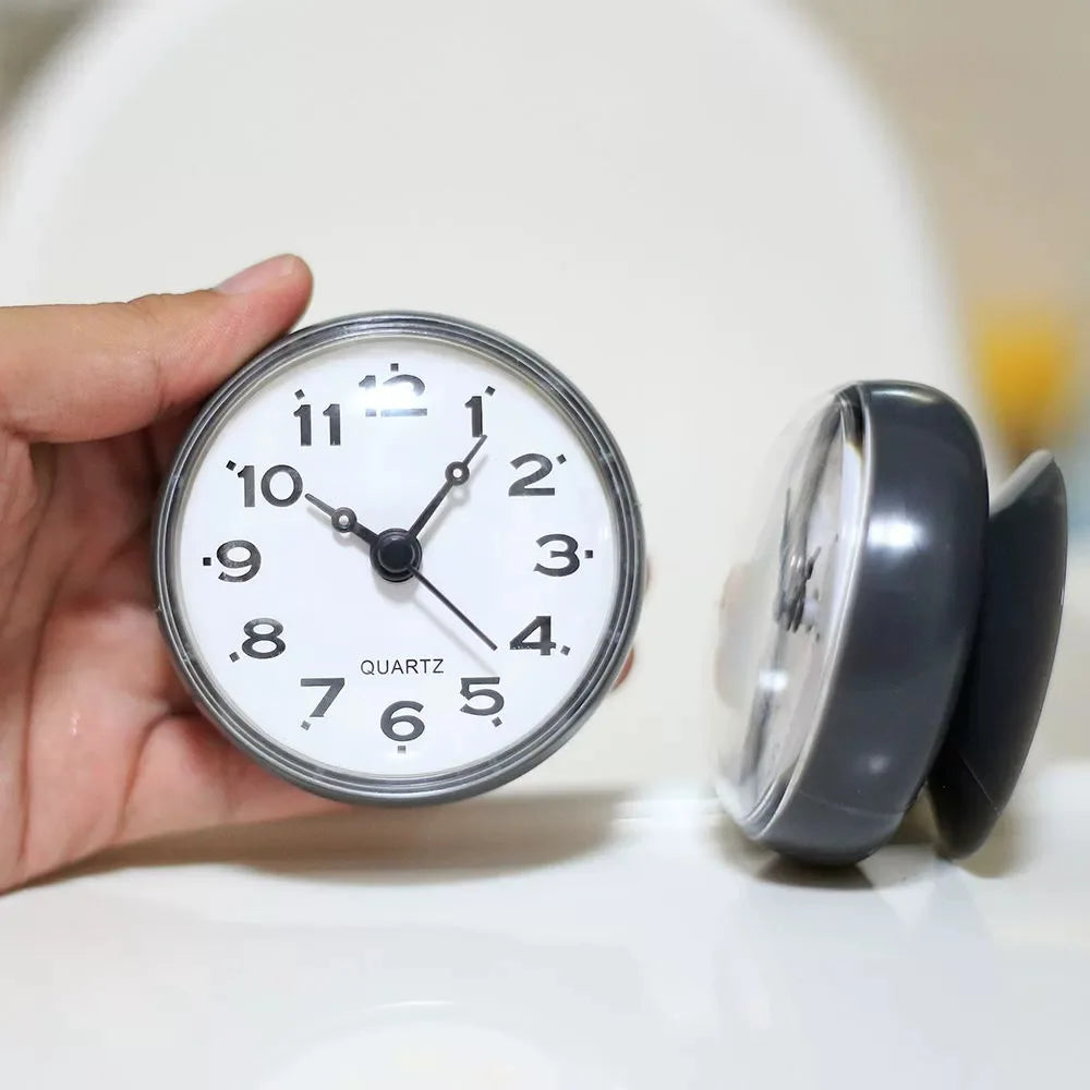 Waterproof Simple Wall Clock Swimming Pool Bathroom Shower Mute Clock Suction Cup Hanging Wall Clock Toilet Watch Home Decorate by HARMONYA STORE