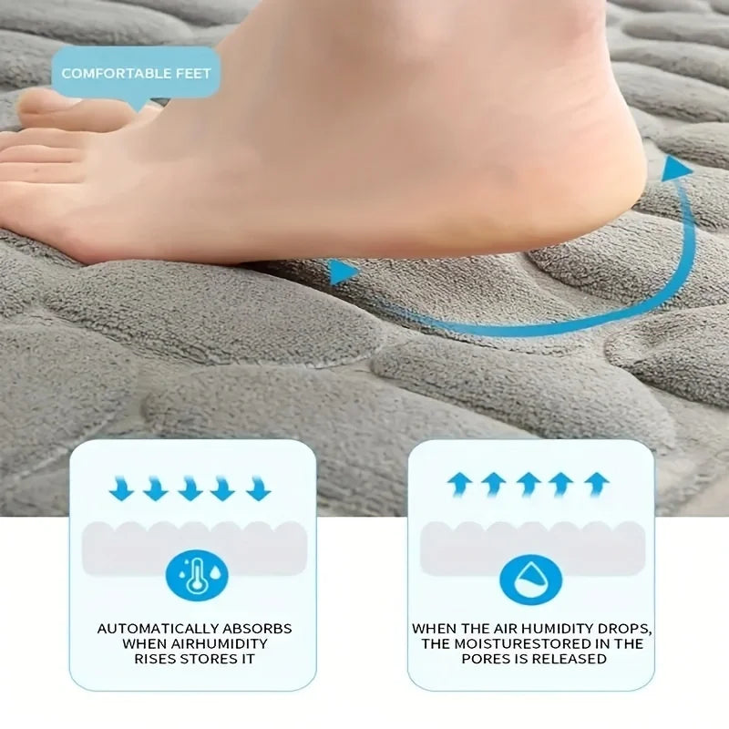 Washroom toilet foot mat U-shaped floor mat waterproof pad Bathroom bathroom water absorption anti-skid pad by HARMONYA STORE