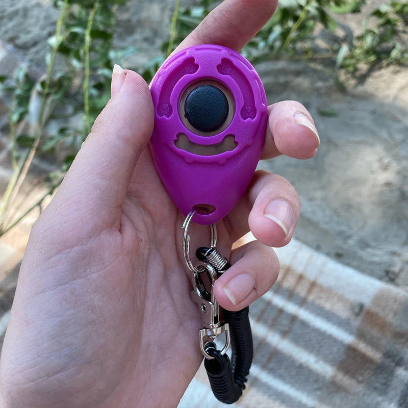 Dog Training Clicker Pet Cat Dog Click Trainer Various Style Aid Adjustable WristStrap Sound Key Chain Dog Repeller Pet Product by HARMONYA STORE