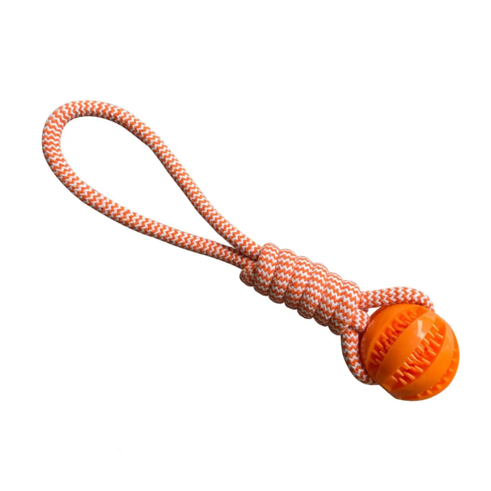 Pet Toy Dog Bite-Resistant Cotton Rope Hand-Held Treat Ball for Teeth Cleaning and Training, Interactive Educational Toy Ball by HARMONYA STORE