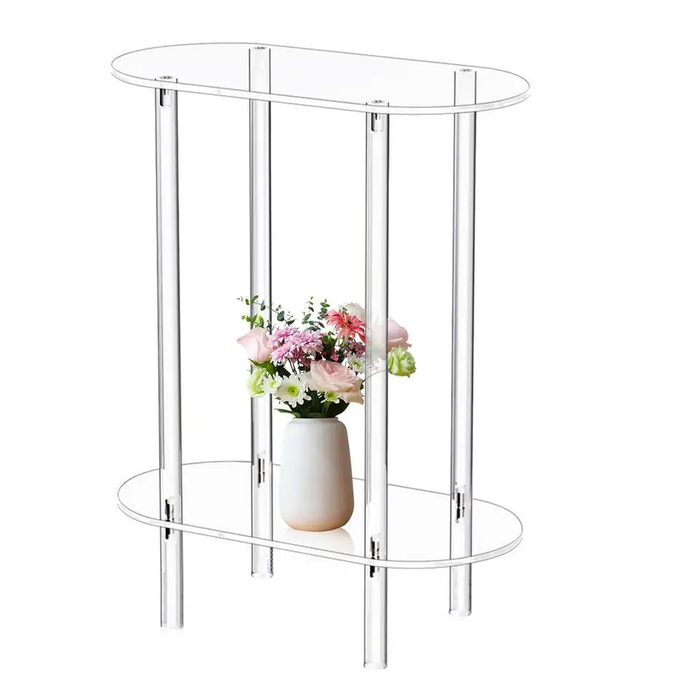 Sofa Table Side Transparent Tea Tables Auxiliary Table Acrylic Storage Cabinet Nightstands Acrylic Coffee Table For Home Decor by HARMONYA STORE