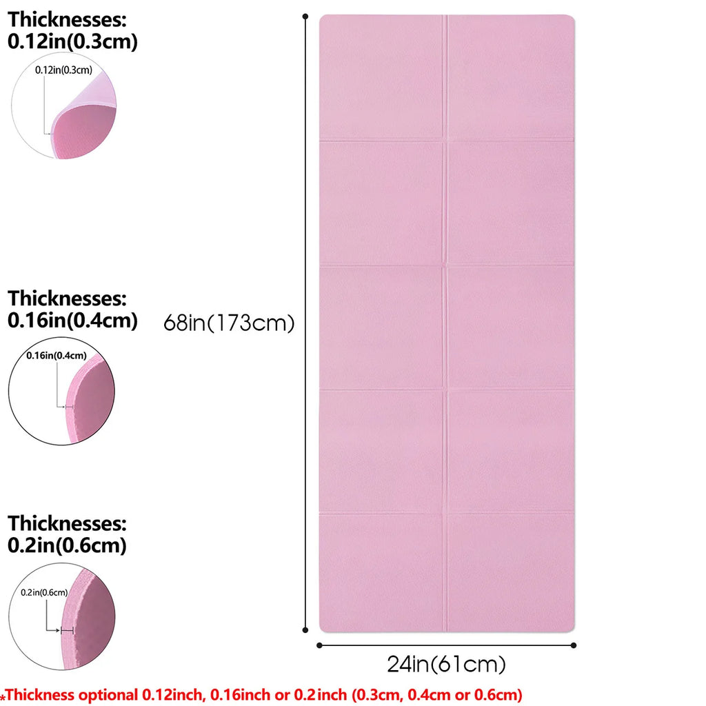 Yoga Mat Pilates Fitness Mat 3/4/6mm Thicknes Non Slip Yoga Cushion Travel Fitness Exercise Pad for Women Home Gym Floor Workout by HARMONYA STORE