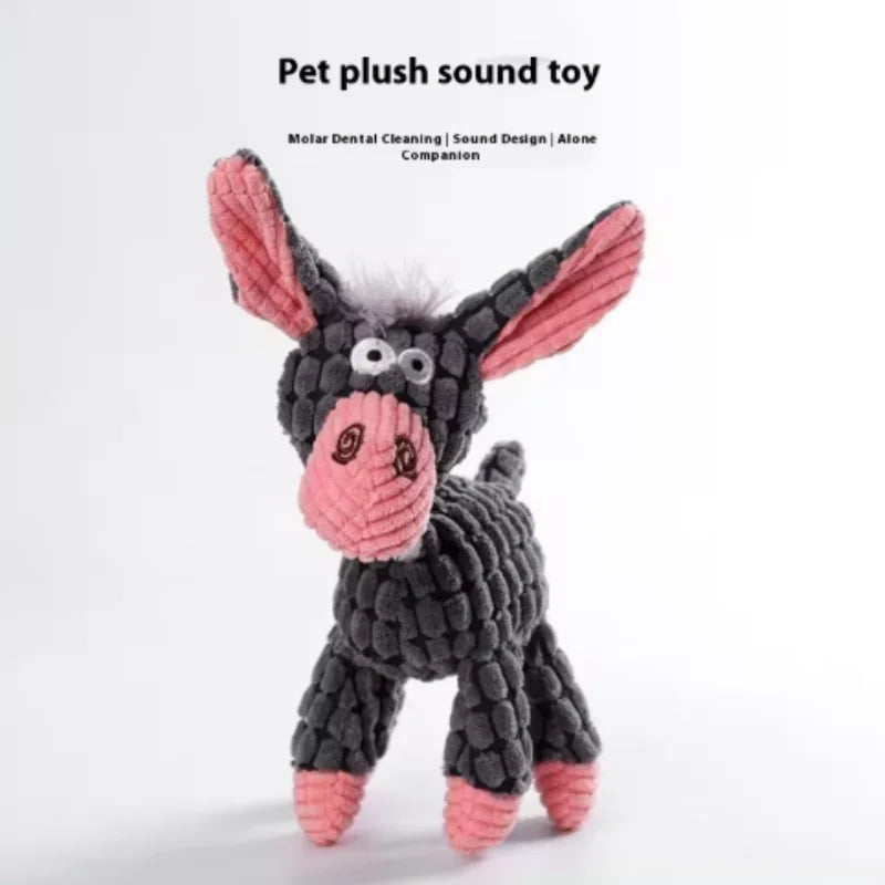 Puppy Squeaker Squeaky Plush Bone Dog Toy - Fun Chew Toy for Teething Pets Molar Training Accessory for Canine Playtime by HARMONYA STORE