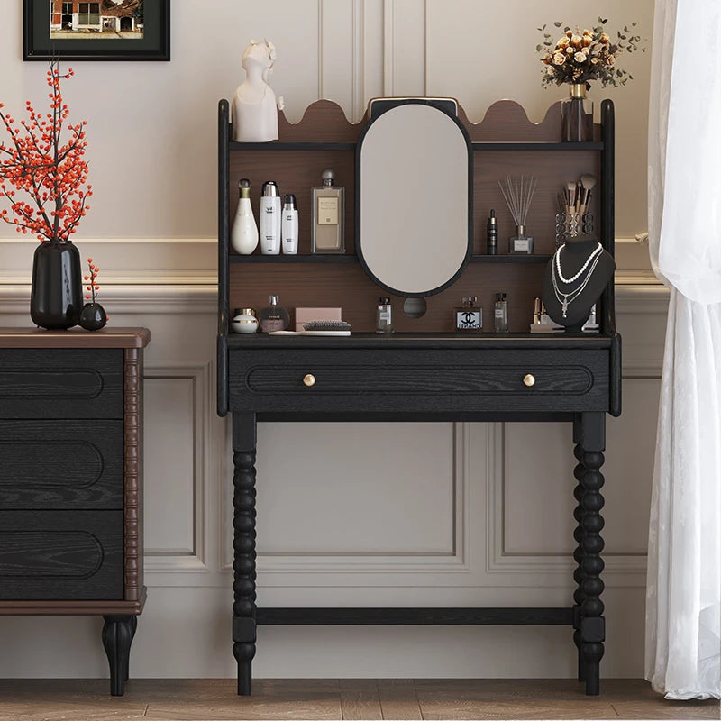 Modern Popular Design Ins Large Luxury Dressing Table with Mirror and Drawers Professional Makeup Table by HARMONYA STORE