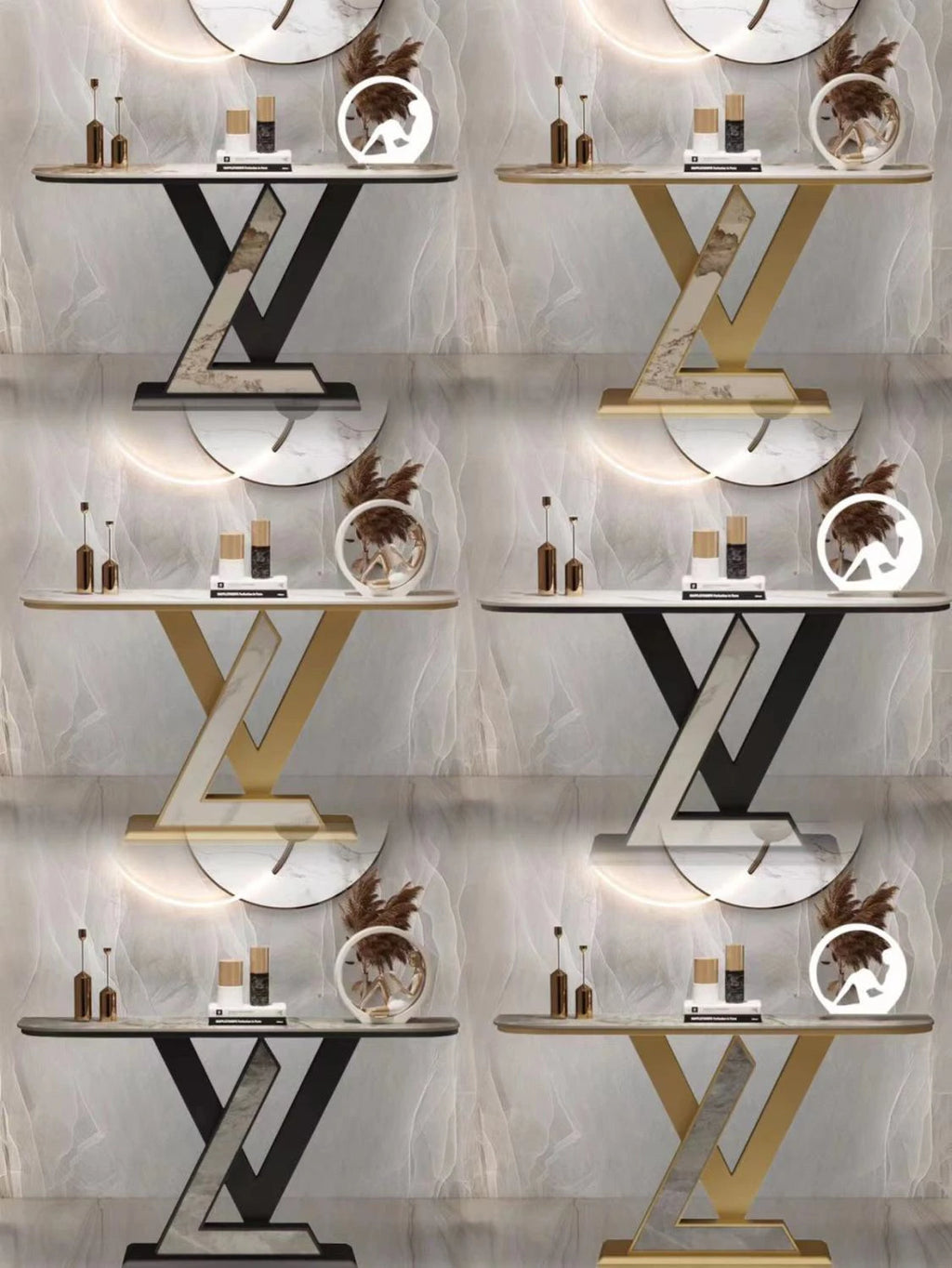 Beauty Minimalist Console Table Luxury Aesthetic Marble Simple Console Table Hallway Glamour Tisch Wohnzimer Home Furniture by HARMONYA STORE