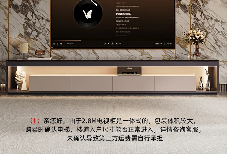 Glas Transparent Tv Table Cabinet Storage Luxury Floor Modern Tv Table Entertainment Center Meuble Television Salon Furnitures by HARMONYA STORE